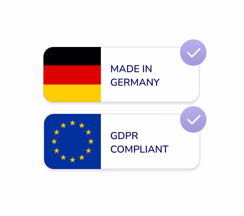 GDPR and Made in Germany Badge for Software.